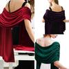 Fashion Soft Plush Shawl Autumn Winter Shawl Outdoor Thicken Warm Shawl for Work Travel Or Leisures