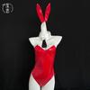 Sex Underwear Bunny Girl European and American Mirror Patent Leather Straps Hollow One-piece Clothing