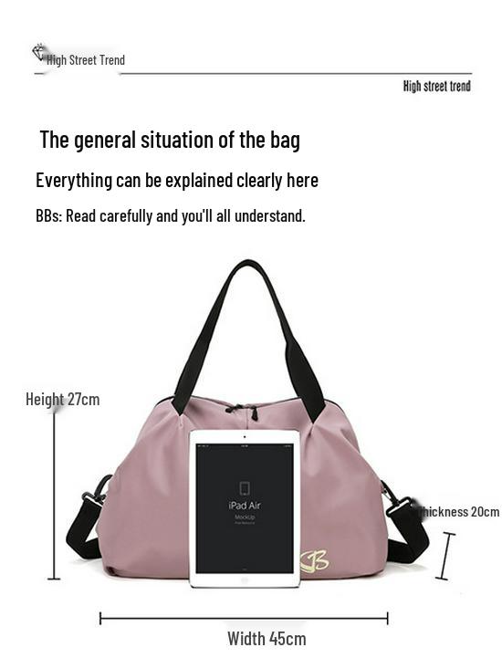 Damen Leichte Yogatasche - Nass-/Trocken-Trennung, Handheld, Großes Fassungsvermögen für Sport & Kurztrips