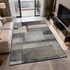 Modern Geometric Carpet Light Luxury Living Room Plush Plain Colour Rug Easy Cleaning Foldable Non-slip Study Floor Mat Bedroom