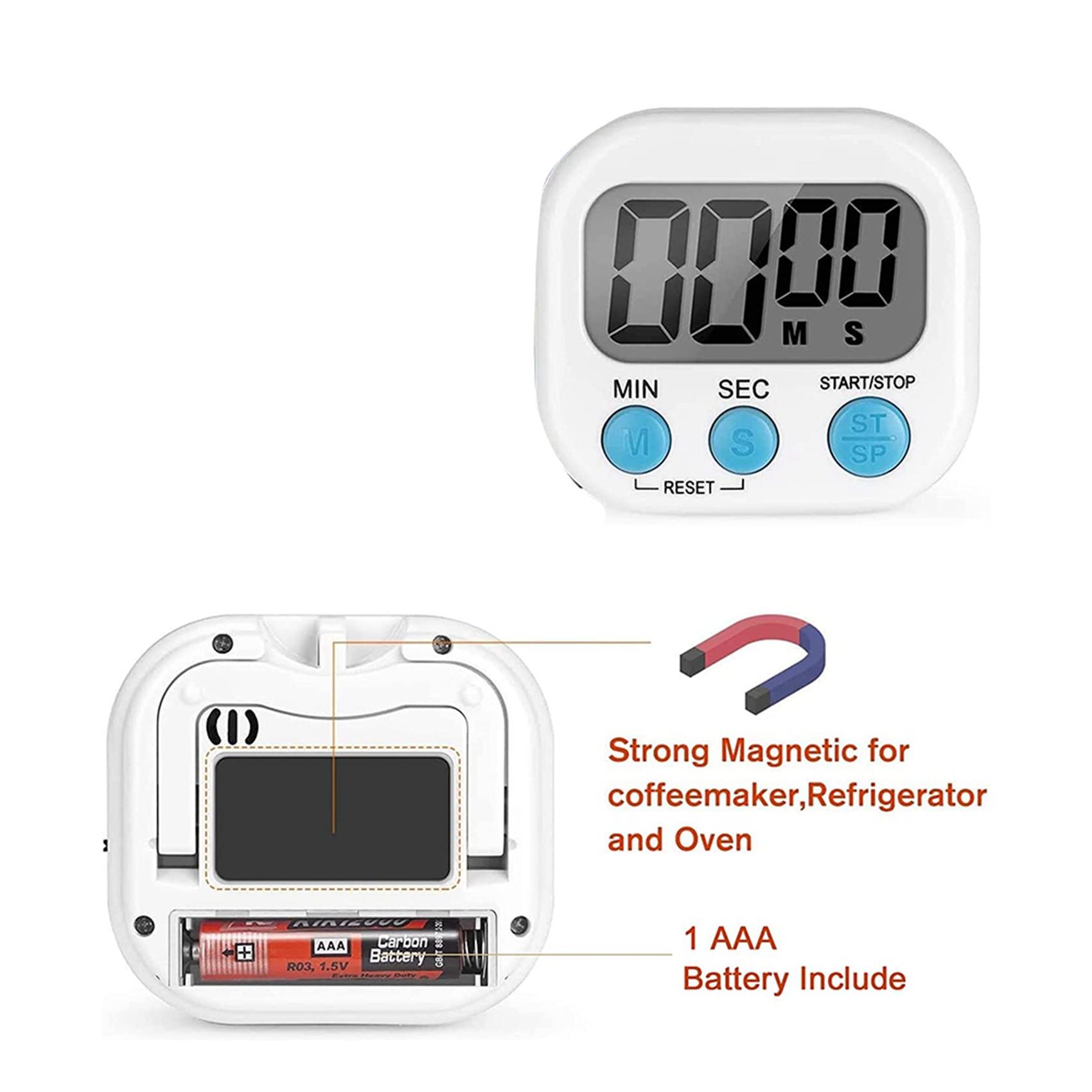 Premium-4Pcs Kitchen Timer , Magnetic Digital Timers Loud Alarm Kitchen Timers For Upgrade Classroom Timer For Kids