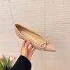 Bow commuter Mary Jane evening shoes pointed commuter single shoes women's new fashion light mouth versatile ladyshoes