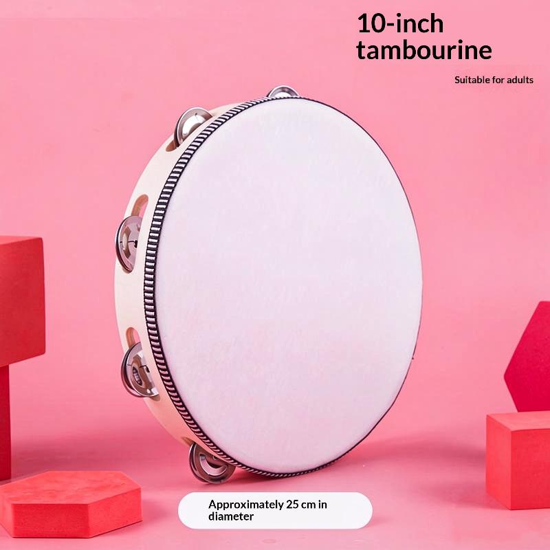 Dance Concert Tambourine Rhythm Instrument Handheld Percussion Instruments For Children Hand-Drum Dance Teaching Aids