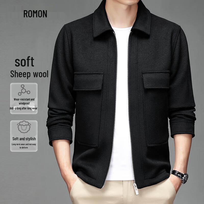 Men's Wool Blend Business Casual Jacket