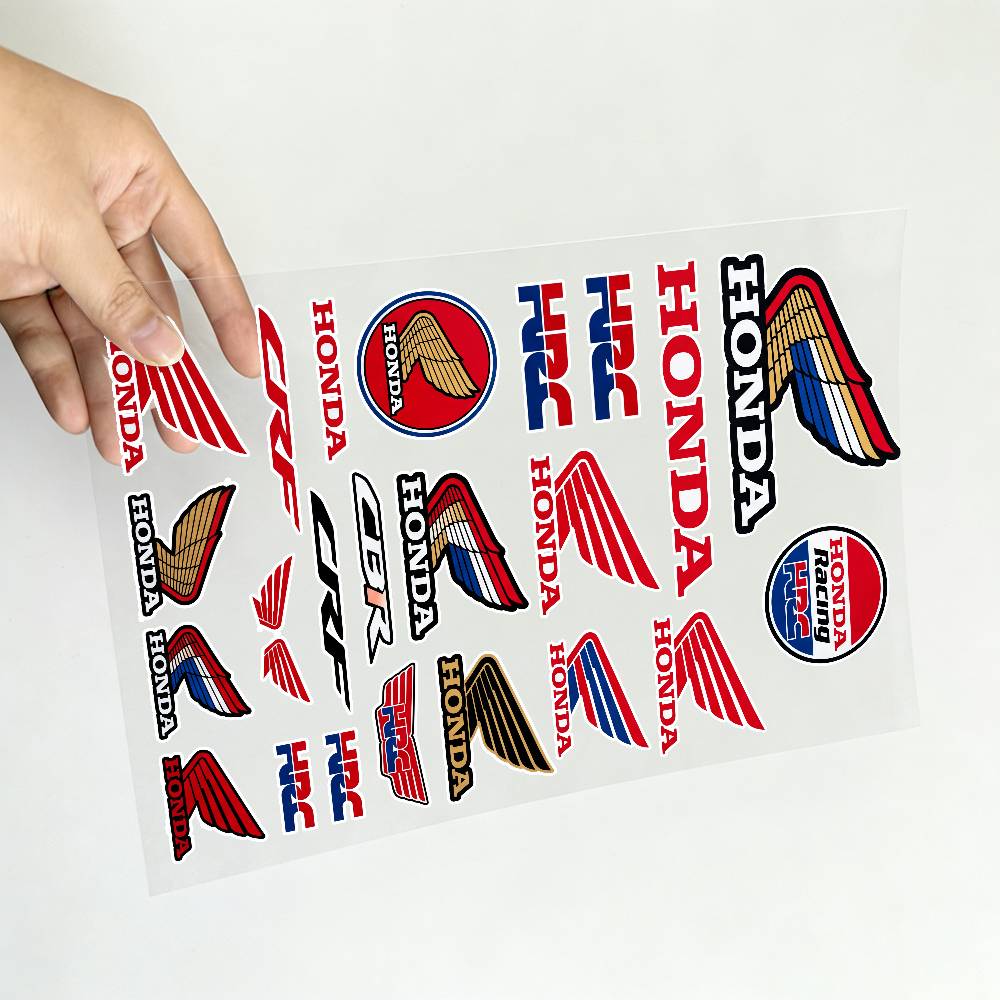 For Honda Waterproof Reflective Motorbike Stickers Easy Peel Removable Decals for Motorcycle Car