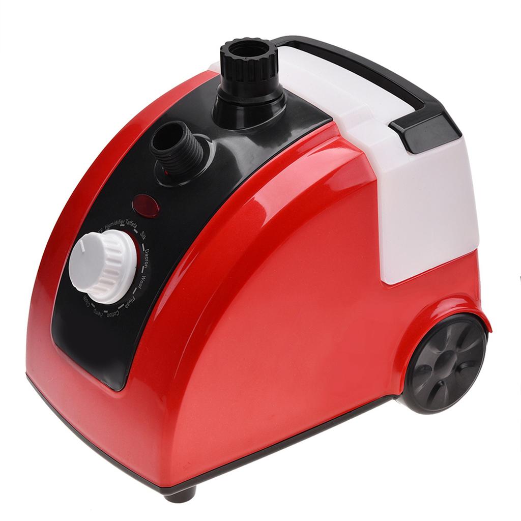 Vaporizador de roupas para tecidos, removedor de rugas, portátil, vermelho