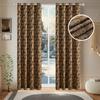 Jacquard Wood Grain Blackout Curtains Punched Living Room Finished Curtains