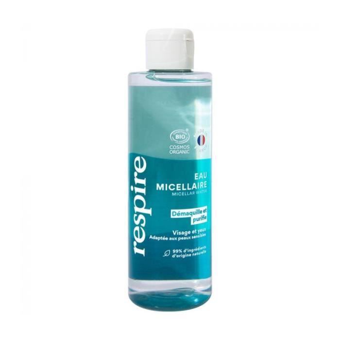 Eau Micellaire - Respire - 200ml - Vegan - 99% d'origine naturelle - Pour tous types de peau