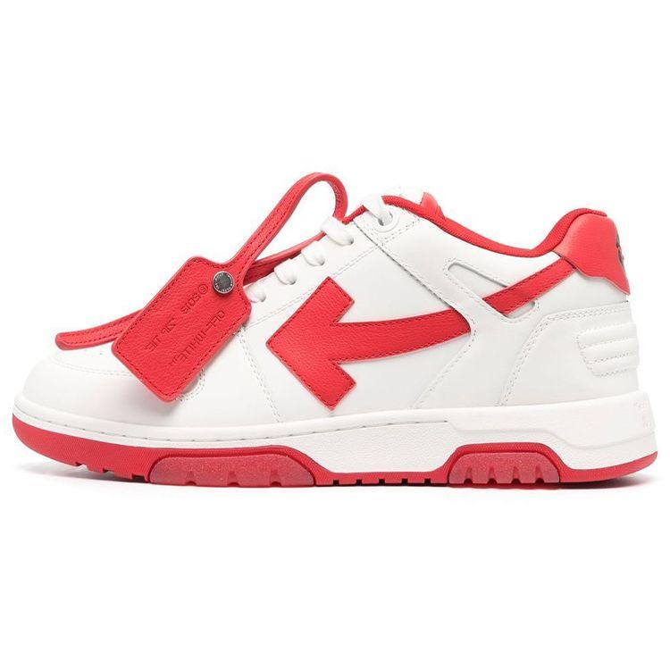 Off-White Out of Office Low White Red Men Sneakers OMIA189F22LEA0010125