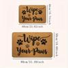 1 "Wipe Your Paws" Doormat-Durable easy to clean low lint polyester mat with paw print design for indoor outdoor entryway decor