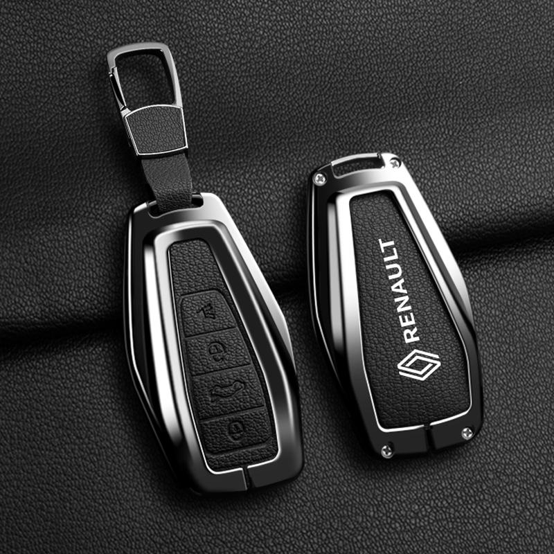 Interior Stickers Zinc Alloy Car Key Case Key Cover Suitable for Renault Koleos Kadjar CAPTUR Kwid K-ZE Clio Car Accessories Key