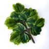 12pcs Artificial banyan Leaf Foliage Stems Fake Greenery Plant for Wedding Outdoor Landscape Tree Making Floral Decoration
