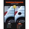 For Fiat 500 2016-2025 ABS Car Fuel Tank Cap Panel Trim Cover Decorative Sticker Protection Exterior Accessories