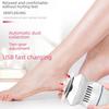 Rechargeable electric foot grinder for removing dead skin and calluses, pedicure device with USB charging, exfoliating and grinding skin.