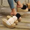 Fashion Summer Anti-slip Wedge Sandals Women 2025 New Summer Designer Shoes Roman Fashion Sandals Bottom Casual Beach Sandals Women