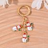 New Christmas Tree Santa Claus Keychains Bag Charm For Women Exquisite Bag Pendant Car Key Ring Jewelry Christmas Gift