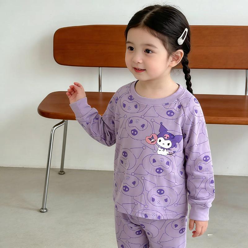 Dámský podzimní/zimní termo fleecový pyžamový set 2025 - Roztomilý a hřejivý základní top a kalhoty