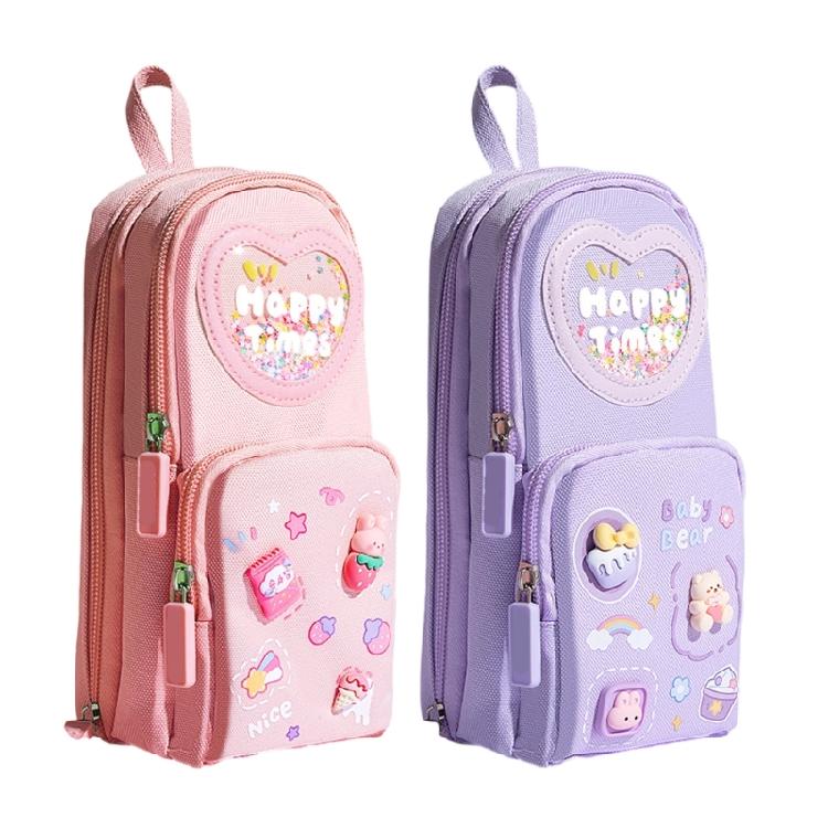 

Large Pencil Case High Capacity Pen Holder Bag 3 Compartments Pen Organizers Travel Makeup Bag for Office School Travel