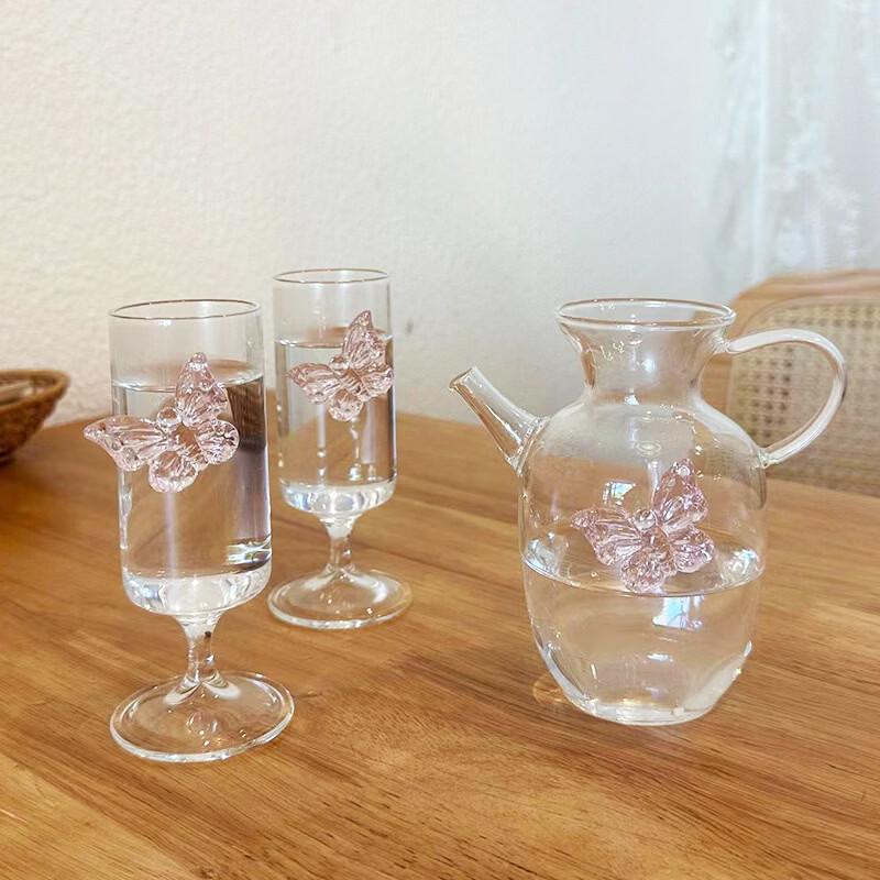 Yipan Transparent High Borosilicate Glass Flower Teapot Set
