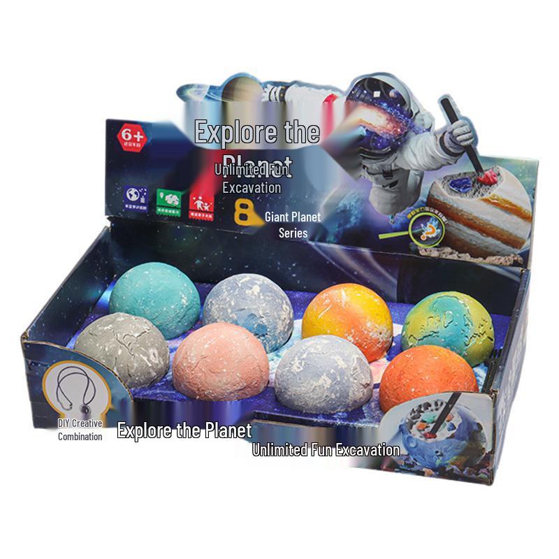 Handmade Archaeological Dig Eight-Planet Gemstone Bracelet Educational Toy