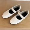 Fashion Mary Jane Shoes Female High Quality Leather 2024 New Buckle Ballet Shoes for Women Round head Flat Cowhide Ladies Single Shoes