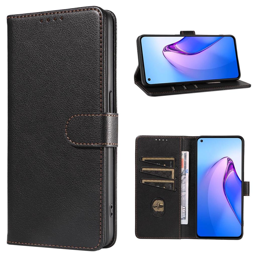 OPPO A60/Find X8 Leather Flip Case with Stand, 4G/5G Compatible Protective Cover