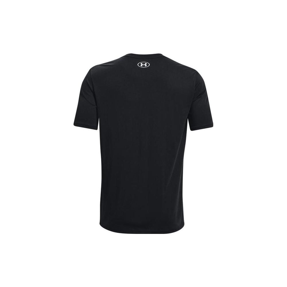 Under Armour Logo Print Crew Neck Sports Short Sleeve T-Shirt Men Tops Black 1376845-001
