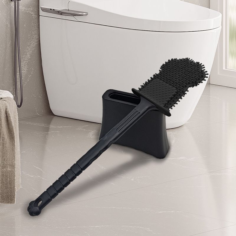 

Милая мультяшная туалетная щетка для домашнего использования Новая щетка для мытья туалета для чистки силиконовых щелей black