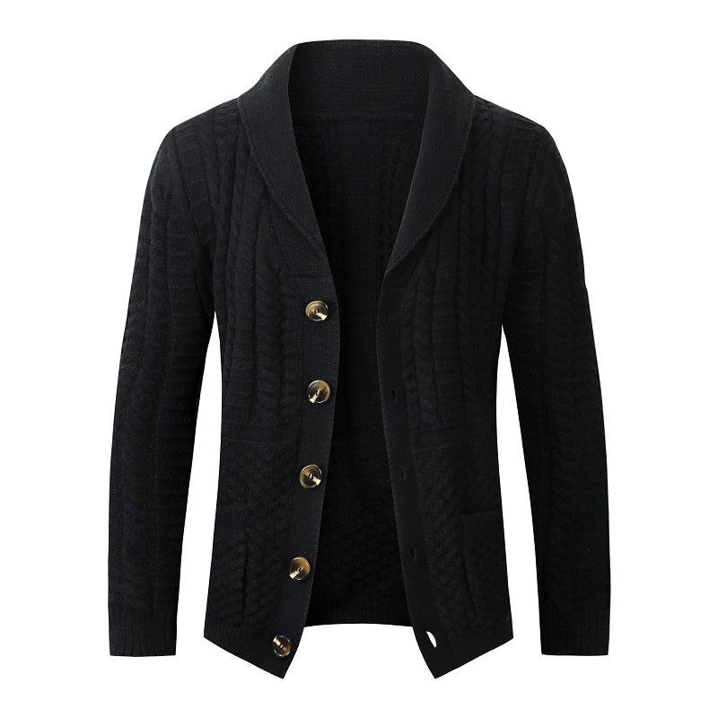 Men's Casual Knit Cardigan Sweater Long Sleeve European Size for and Winter
