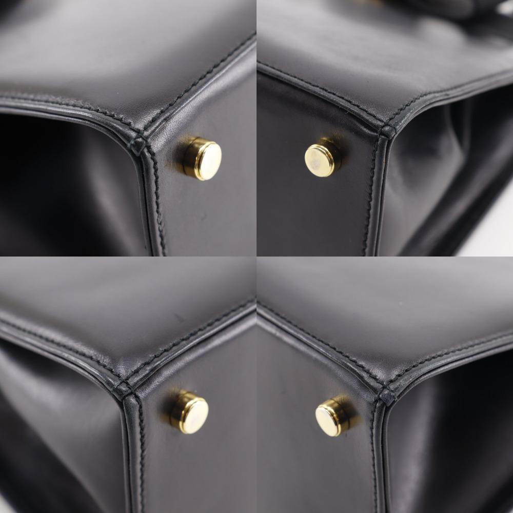 Salvatore Ferragamo Vara Ribbon Handbag BA214178 2WAYShoulder Black Calfskin Women Used