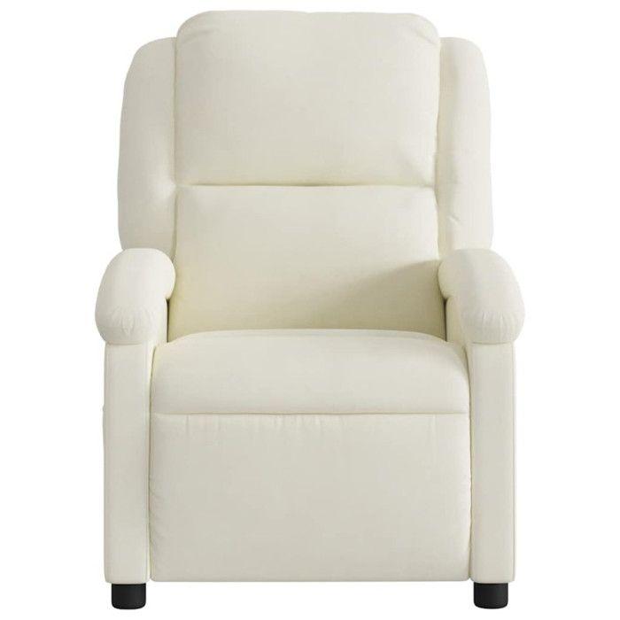 VidaXL Fauteuil de massage inclinable crème velours 371817