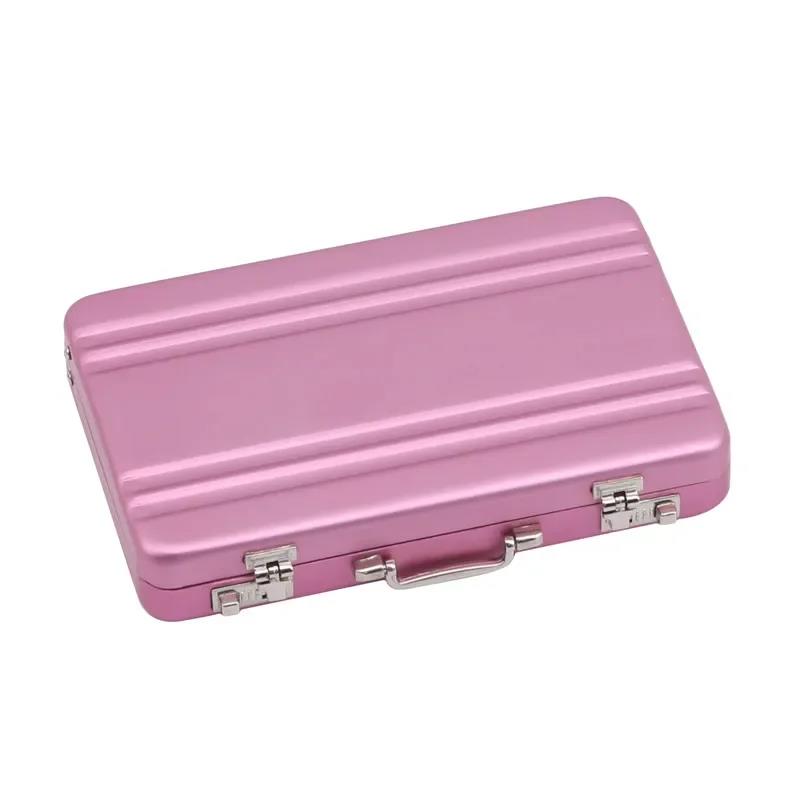 

Модная коробка для хранения документов, держатель для кредитных карт, футляр для ювелирных изделий, органайзер, прямоугольник розовый