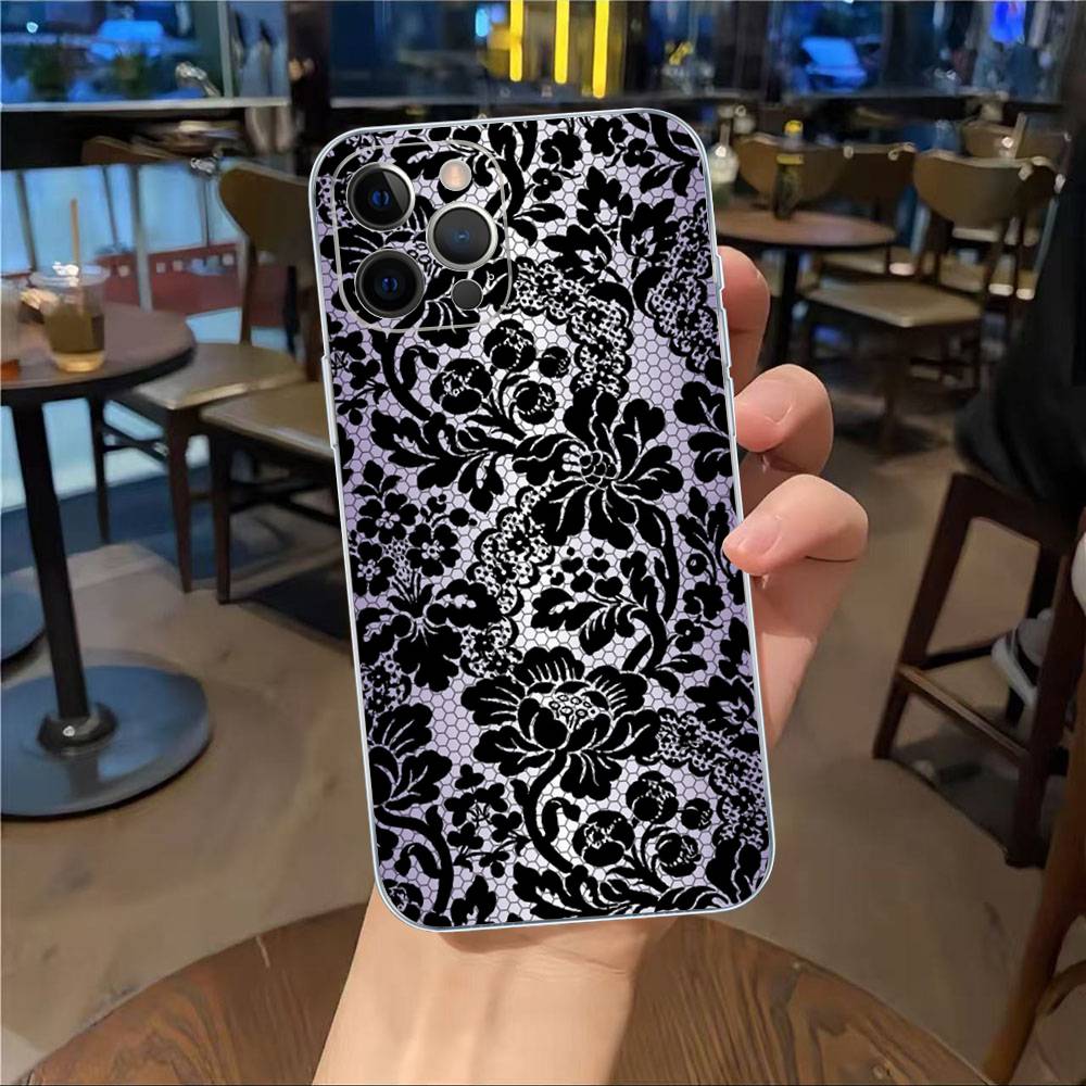 

Lace Style Cool Girl For IPhone 11 12 13 14 15 16 17 Pro Max Plus Air Transparent Clear Shockproof Case iPhone 14 pro