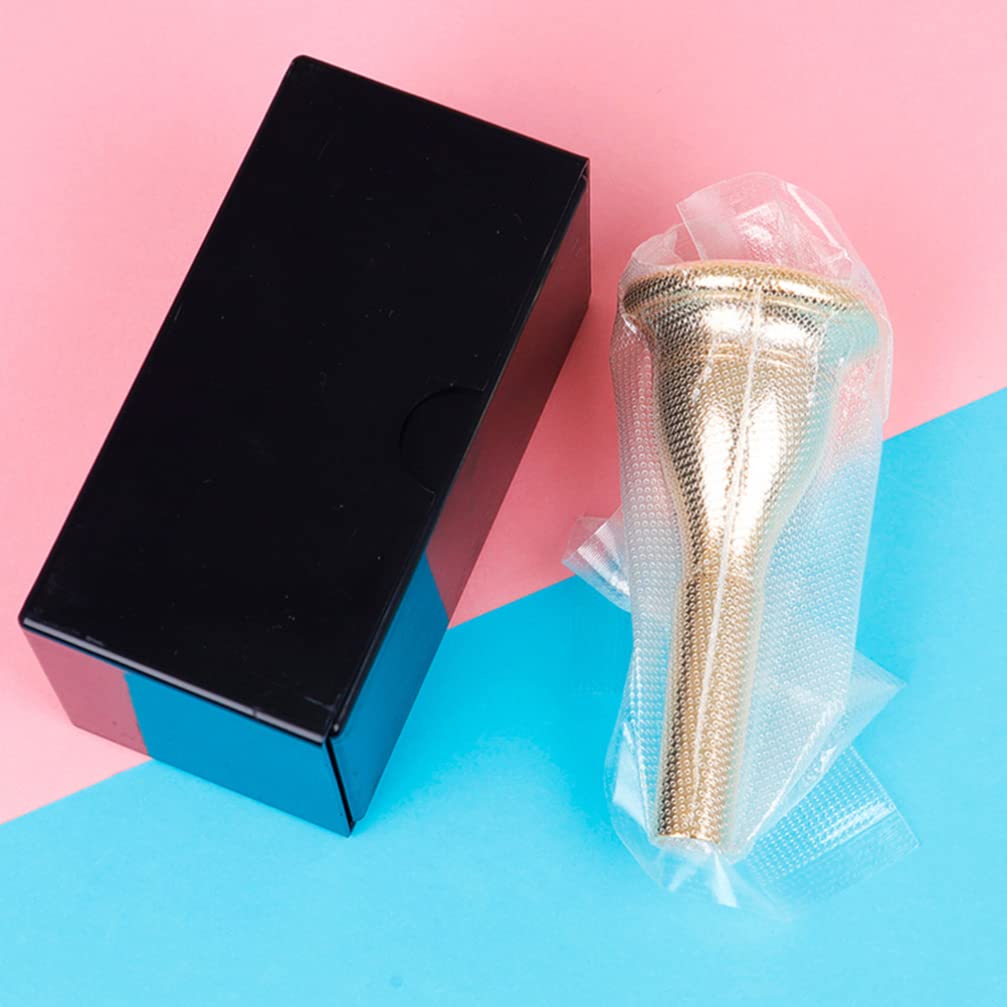 Replacement Tuba Mouthpiece with Storage Box, 13.3mm, for Tuba Practice, Beginner Tuba Players, Golden, 9.9 x 4.7 x 4.7cm