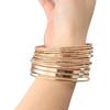 Punk Gold Color Cross Bohemian Wide Side Hands Jewelry Women Bracelets Wrist Bands Korean Bangles