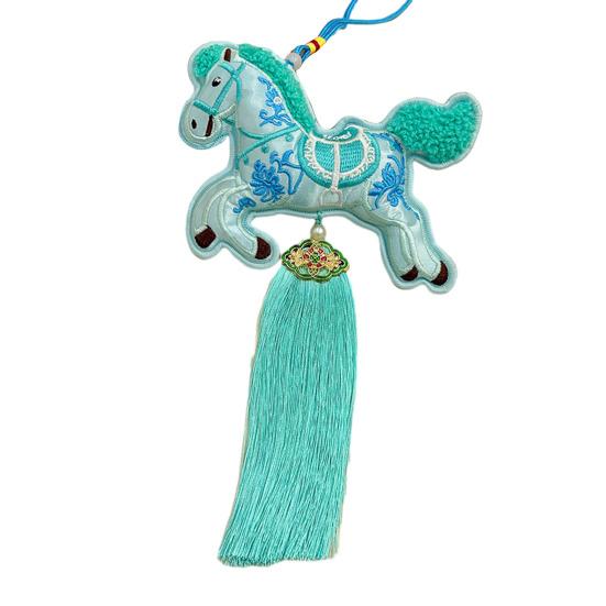 2026 Rok koně Přívěsek čínského nového roku Závěsná ozdoba s třásní Znamení zvěrokruhu Kůň Feng Shui přívěsek pro domácí dekoraci do auta