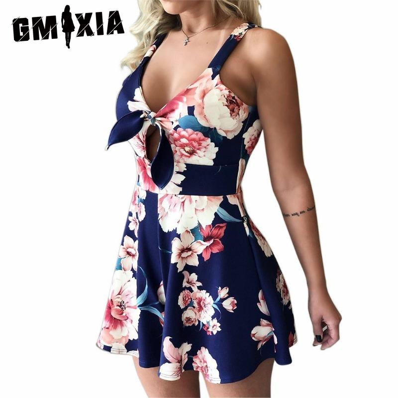 GMXIA Moda damă ocazional imprimeu culoare solidă vară primăvară pantaloni cu bretele fără mâneci Salopete și salopete