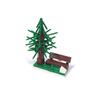 Compatible Christmas Sleigh Santa Husky Mosaic Small Particle Building Block Toy
