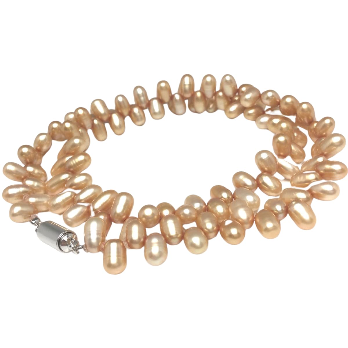 

Isowa Pearl (Ise-Shima pearl specialty store) Freshwater pearl Cleopatra necklace 5.0-5.5mm Gold Brown Magnetic clasp 69195