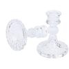Candlestick Holders Set Clear Glass Taper Candle Holders for Wedding Party Romantic Dinner Festival Windowsill Decor