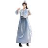 Chinese Song Dynasty Style Hanfu For Male And Female Couples, Embroidered Cross-collar Cloak, Cloak, Daily Knight Suit