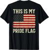 Dies ist meine Pride Flag 4. Juli Patriotische USA Flagge (AUF DER RÜCKSEITE) Unisex-T-Shirts
