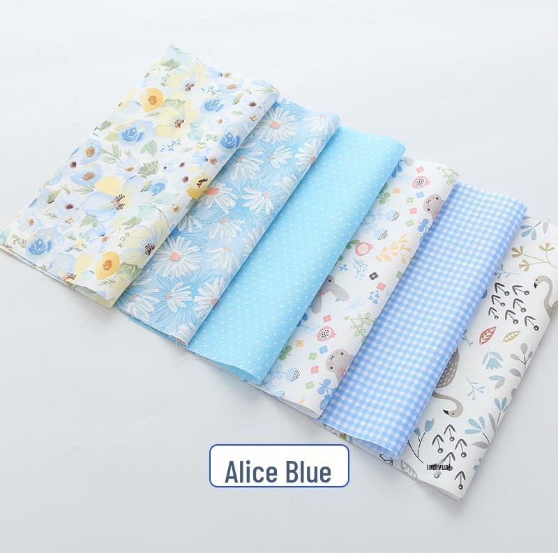 Pure Cotton Patchwork Fabric Set - Printed Fabric Scraps for Doll Clothes & Hair Ties, Handmade DIY Projects