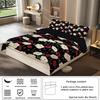 3-piece natural floral pattern printed down duvet cover (1 duvet cover+2 pillowcases, no core) bedding set