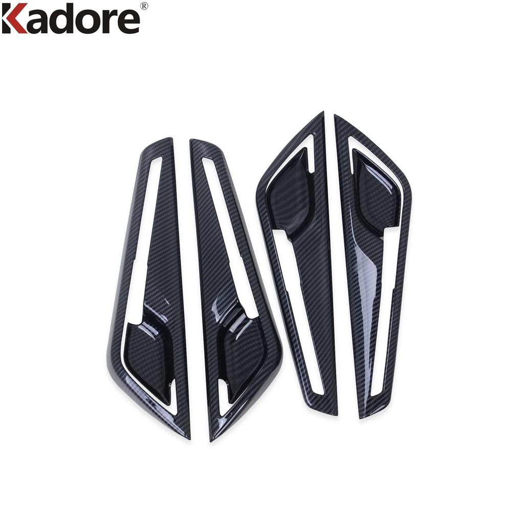 For Kia Niro 2024 2025 Carbon Fiber Car Ide Inner Door Handle Bowl Cup Cover Trim Interior Mouldings Accessories