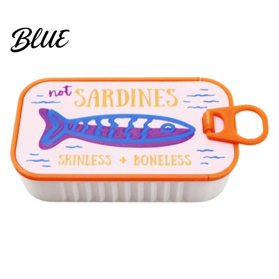 Organized Clavicle Chain Vintage Compact Box with Tin Jewelry Case Sardine Fishbone PLA Size Fashionable