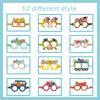Theme Graduation Season Cartoon Pattern Paper Glasses Photography Props Decor