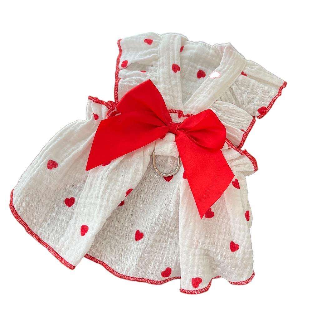 

Костюм Платье для щенка Дышащее платье для питомца Бишон фризе Собака Хлопковое платье Маленькая Средняя Собака XXL красный