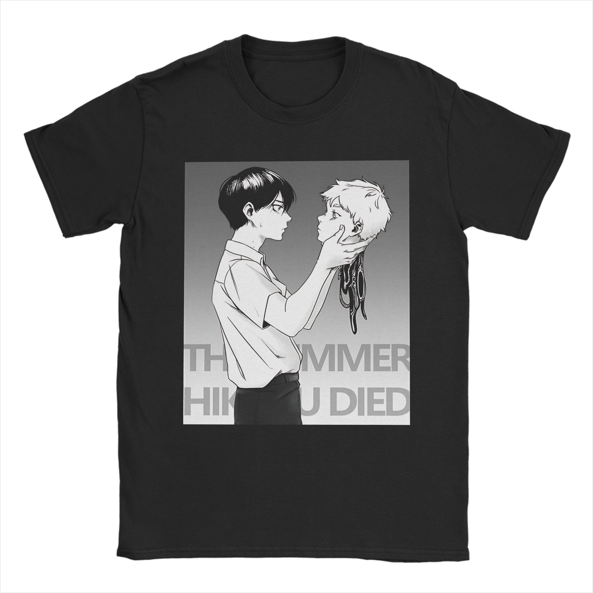 Мужская Женская Графический Принт Лето Хикару Умер Манга Футболка Хлопок Футболки Одежда S