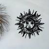 2D Flat Romantic Sun & Moon Metal Wall Art, Indoor Outdoor Decor, Valentine Gift for Couples